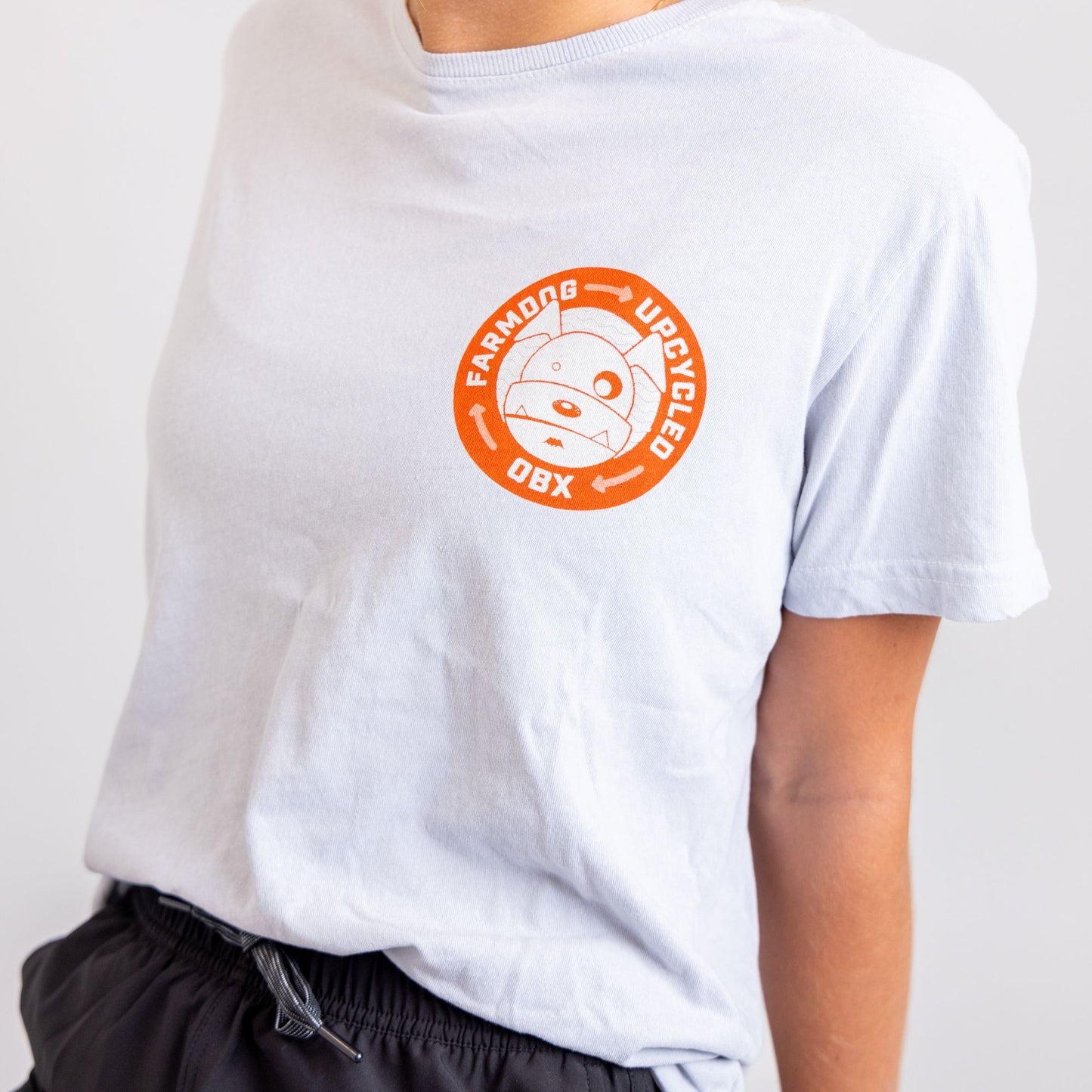 Farmdog Upcycled Unisex T-Shirt Light Gray