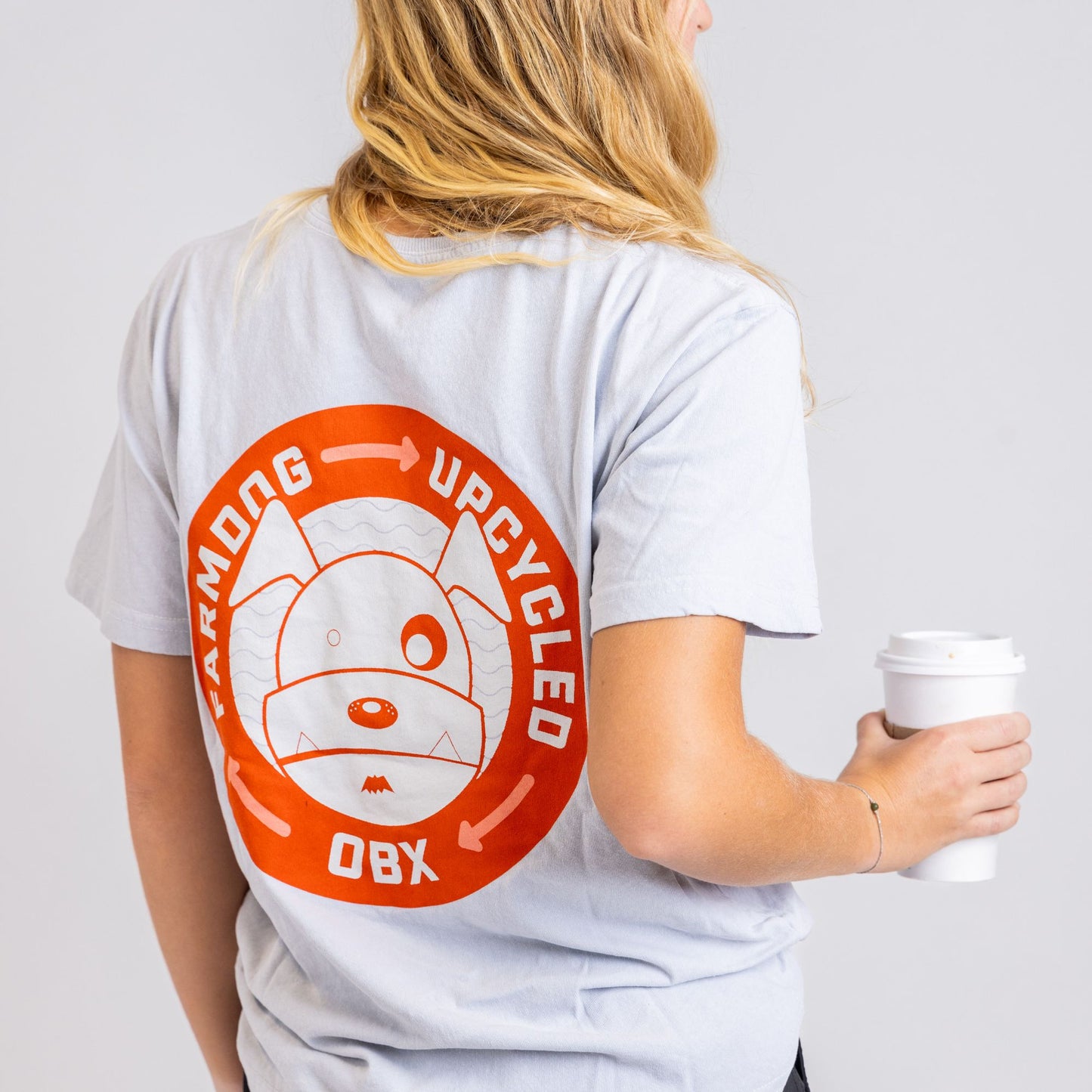 Farmdog Upcycled Unisex T-Shirt Light Gray