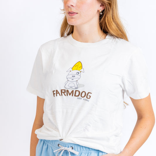 Farmdog Heritage Surf School T-Shirt White