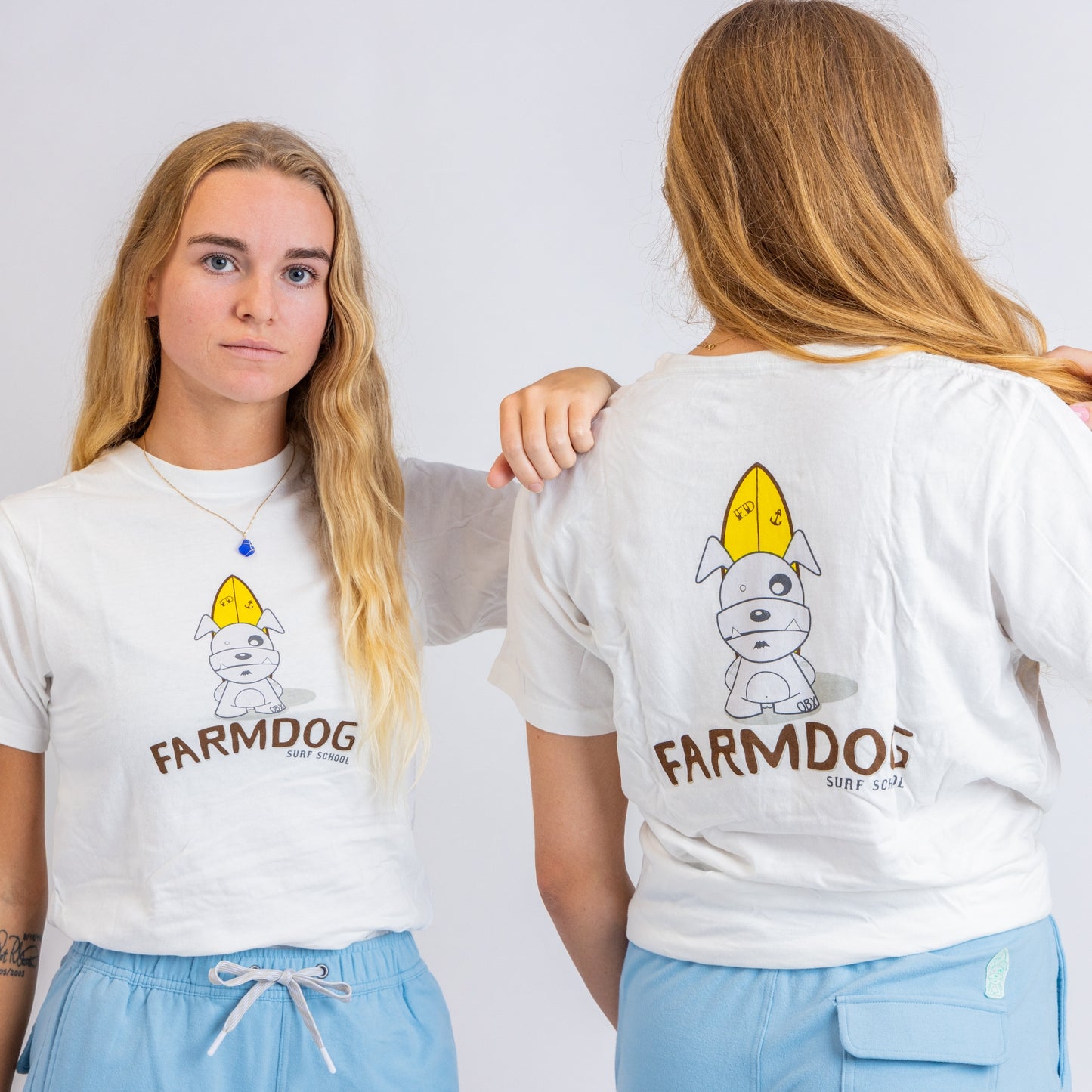 Farmdog Heritage Surf School T-Shirt White