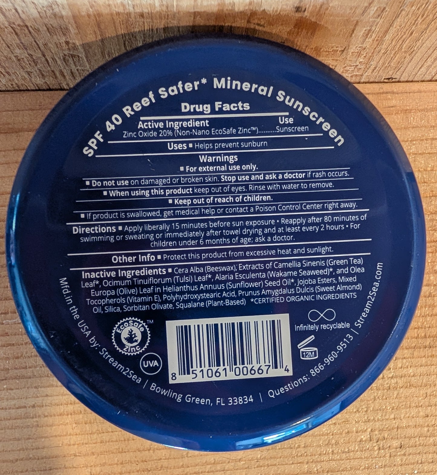 Stream2Sea SPF 40 Sport Sunscreen Zinc Balm