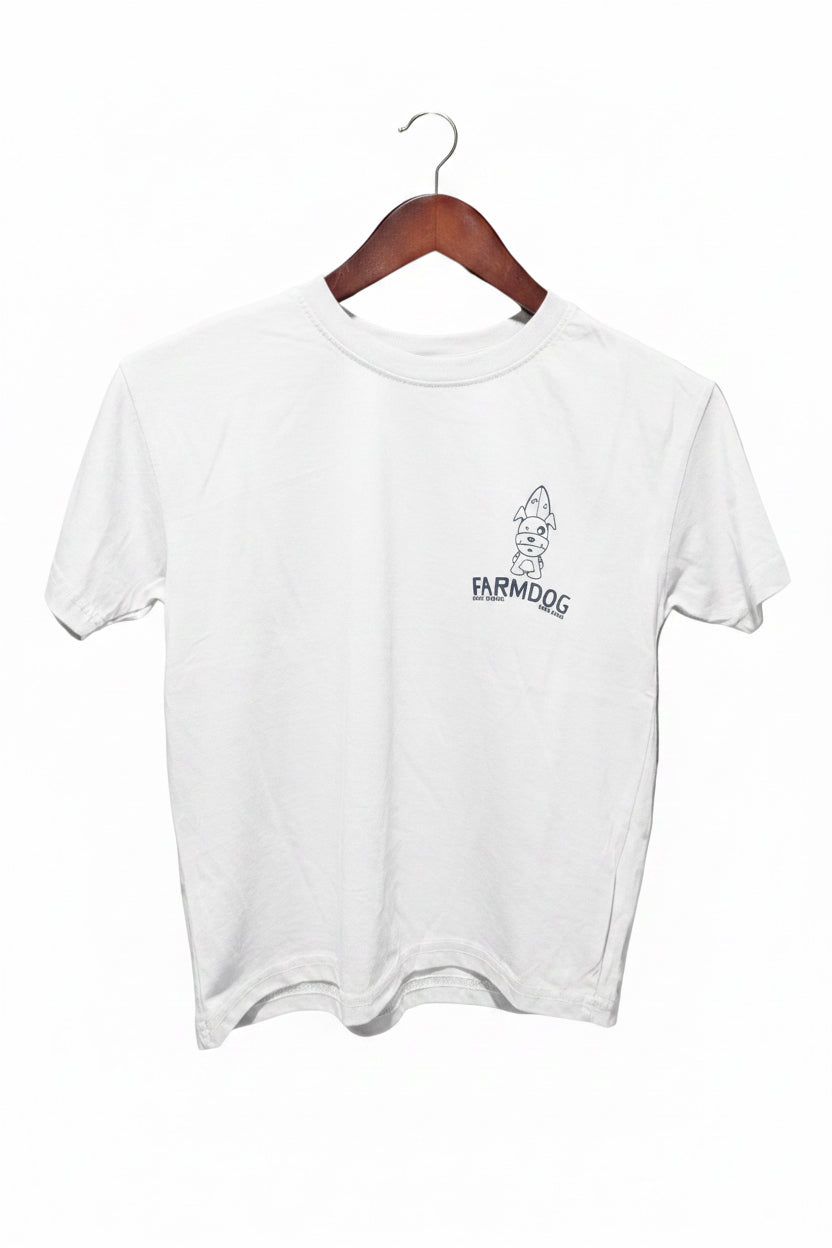 Farmdog Surf Kids OG Outline Surf School Logo Short Sleeve Tee