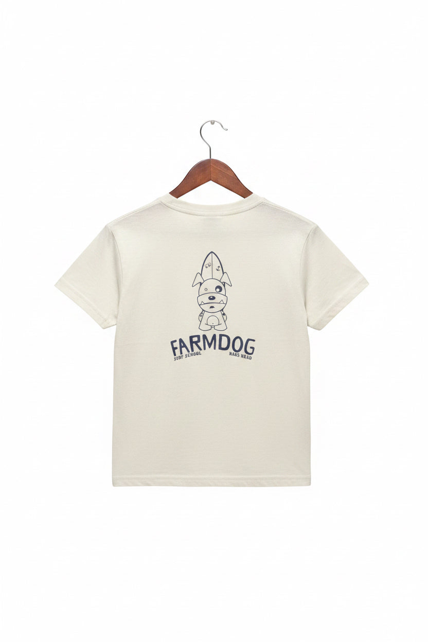 Farmdog Surf Kids OG Outline Surf School Logo Short Sleeve Tee