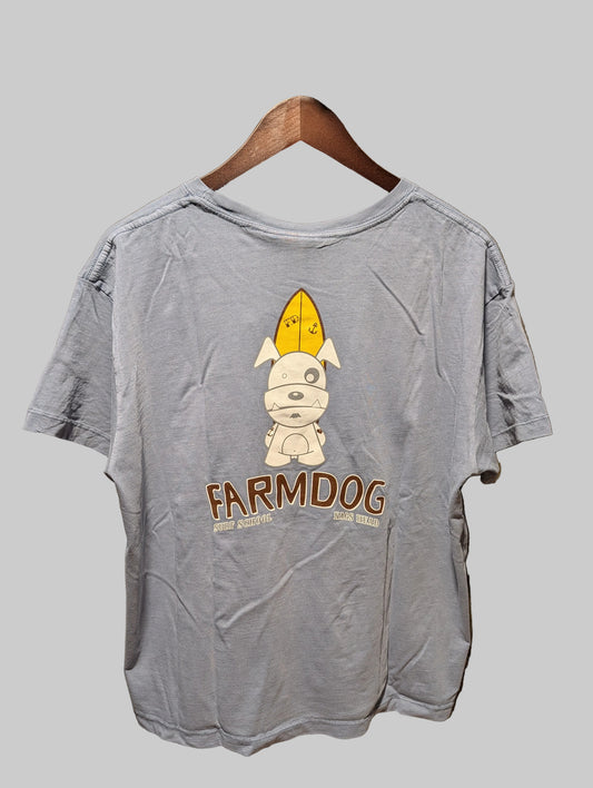 Farmdog Surf Women's OG Logo Cropped Garment Wash Tee